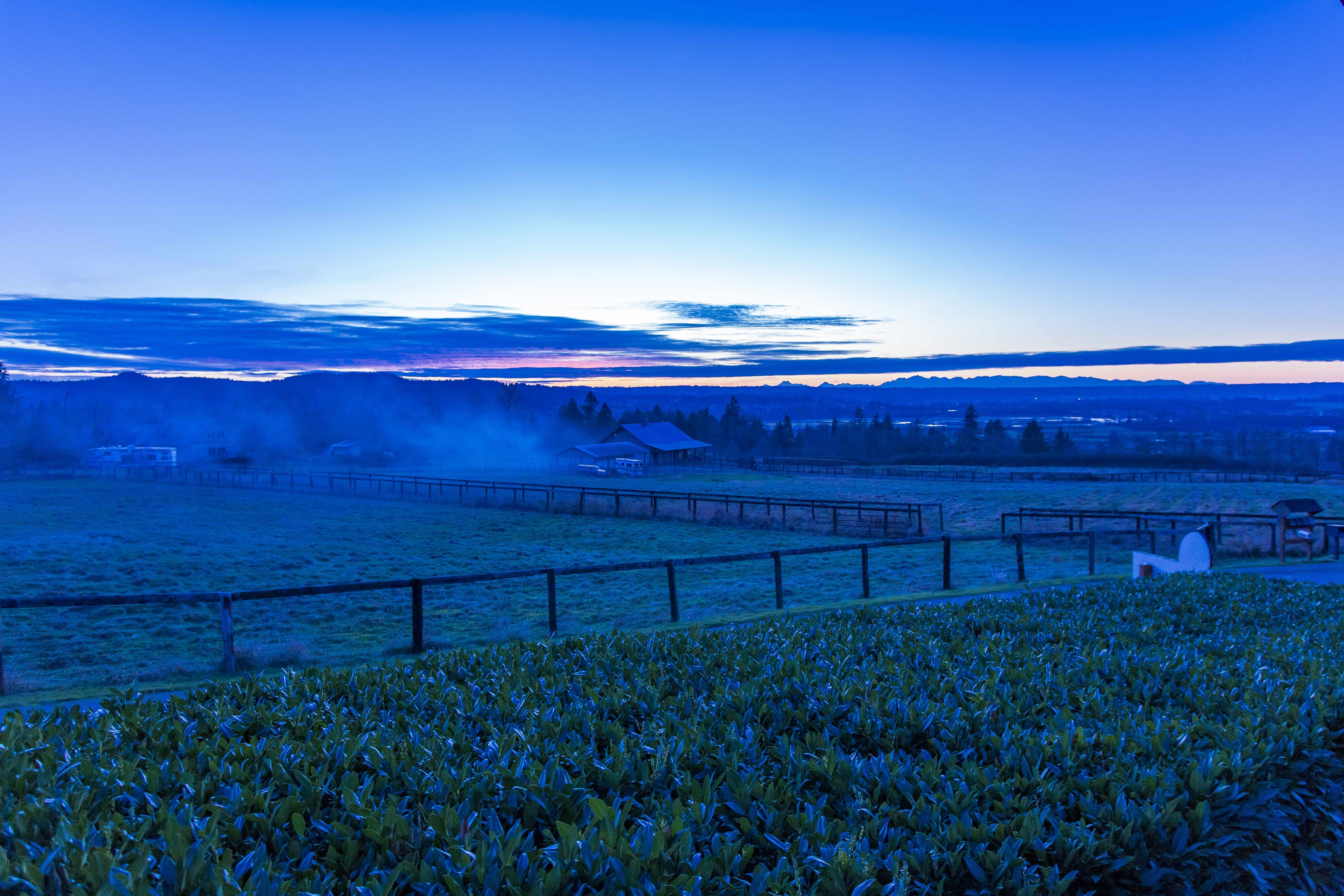 Rural farmland and open acreage in Monroe, Washington